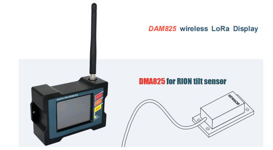 DAM825 Wireless Inclinometer Display Unit with 200m Transmission Distance and Wide Temperature Operation -20～+70℃ in Aluminum Alloy Anodizing