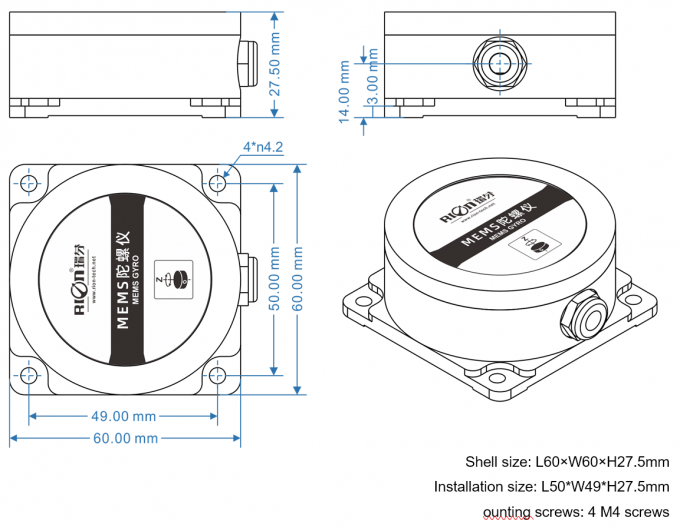 TG632D 60mA Three Axis Gyro Sensor 3 Axis Accelerometer Gyroscope ...