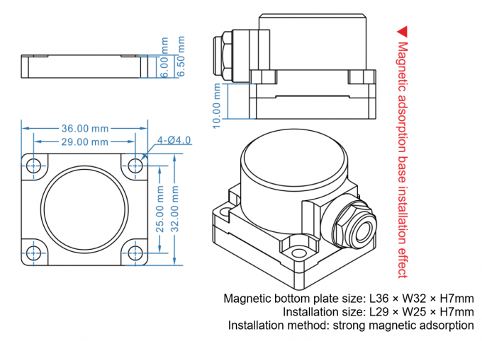 Bridge 3 Direction Vibration Test Sensor , DC 9-36V MEMS Based ...