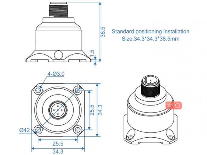 AKG392 High Accuracy Mems Accelerometer for Voltage / Current / Digital ...